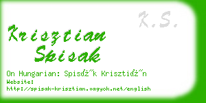 krisztian spisak business card